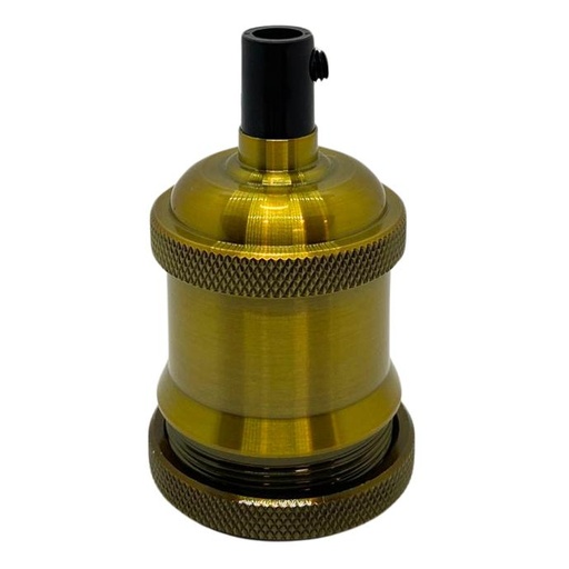 [PLV-JER-E27-BB] Portalampara Jersey Macroled E27 de aluminio color bronce brillante (PLV-JER-E27-BB)