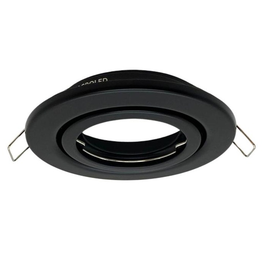 [ADM-D10-NEG] Aro de embutir Macroled para dicroica GU10 movil negro 10cm (ADM-D10-NEG)