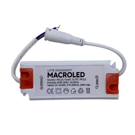 [PEC24DR] Driver para panel LED Macroled de 24W (PEC24DR)
