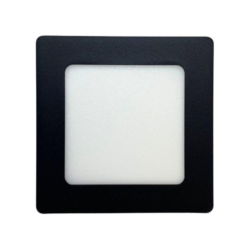 [NPC06WW] Panel plafón cuadrado Macroled 6W de aplicar cálido negro (NPC06WW)