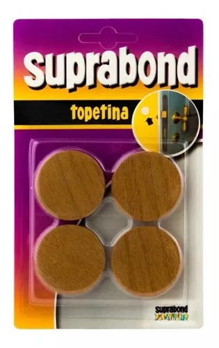 [TPC SM] Topetina autoadhesiva circular Suprabond simil madera x 4u (TPC SM)