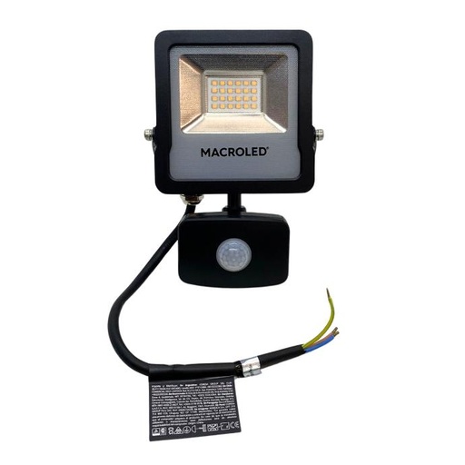 [SFLSV2-20WW] Reflector LED PRO Macroled 20W con sensor de movimiento calido IP65 (SFLSV2-20WW)