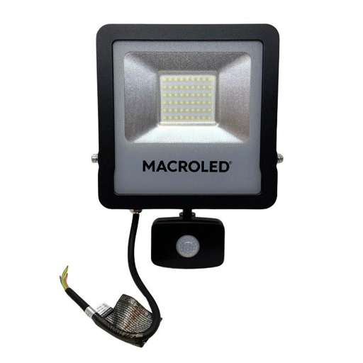 [SFLSV2-50CW] Reflector LED PRO Macroled 50W con sensor de movimiento frio IP65 (SFLSV2-50CW)
