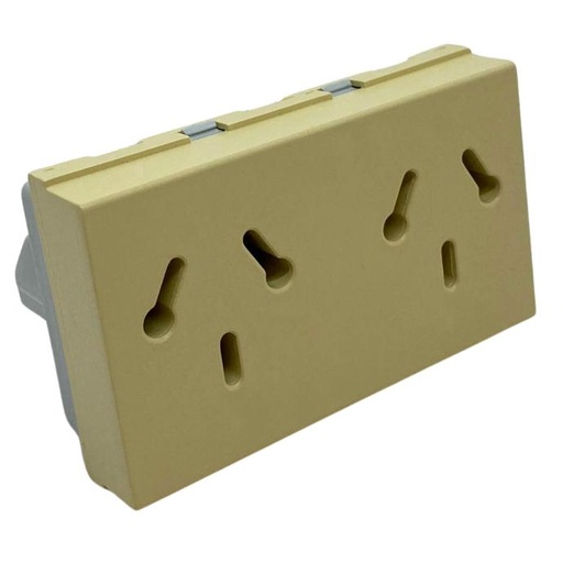 [S-4550] Tomacorriente binorma Taad doble marfil (S-4550)