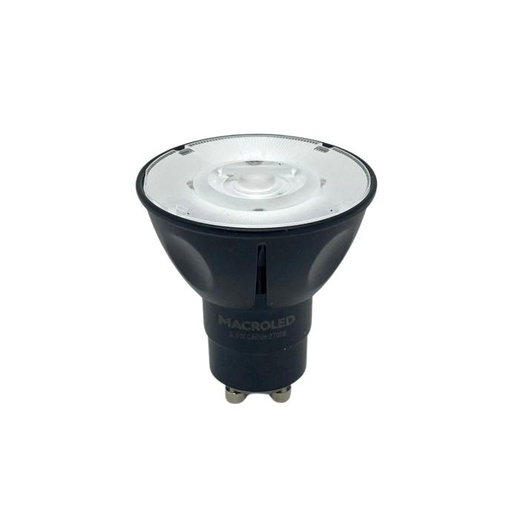 [PAR16-AL-6.5W-DIM-24D-WW] Dicroica Macroled COB GU10 6.5W aluminio negra dimerizable (PAR16-AL-6.5WDIM-24D-WW)