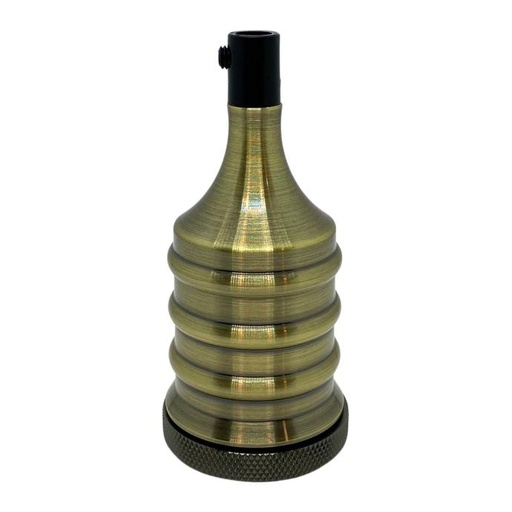 [PLV-DIX-E27-BR] Portalampara Macroled Dixon E27 de aluminio color bronce (PLV-DIX-E27-BR)