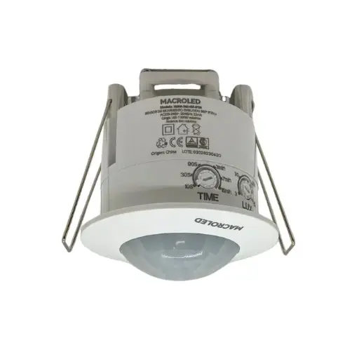 [SMEB-360-6M-IP20] Sensor de movimiento Macroled para embutir 6m de alcance blanco (SMEB-360-6M-IP20)