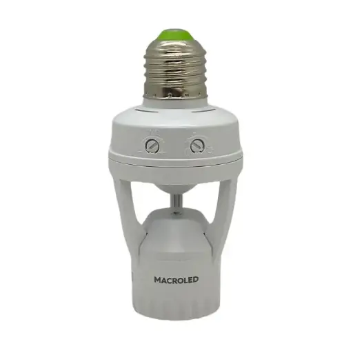 [SMPL-360-6M-E27] Sensor de movimiento E27 Macroled blanco 6m de alcance (SMPL-360-6M-E27)