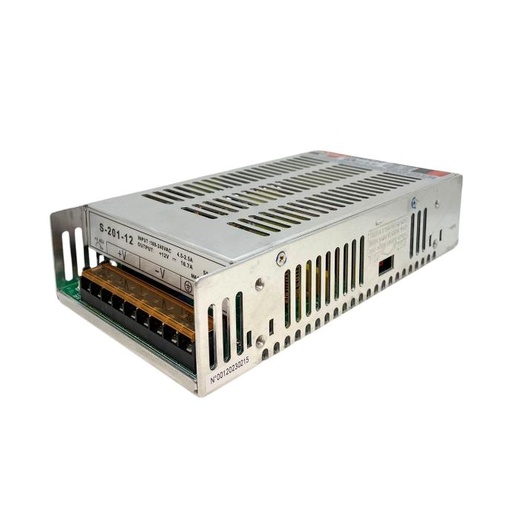 [S-201W-12V] Fuente 12V 17A Powerswitch gabinete metalico IP20 (S-201W-12V)
